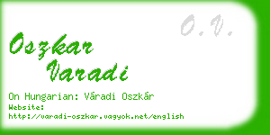 oszkar varadi business card
